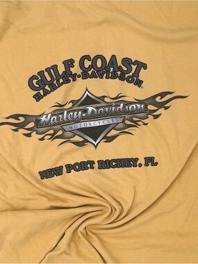 Harley-Davidson Gulf Coast Graphic T-Shirt - Mustard